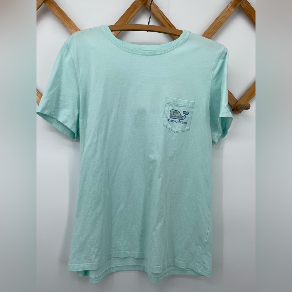 ⭐️Vineyard Vines Mint Green Logo Tee